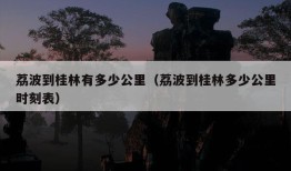 荔波到桂林有多少公里（荔波到桂林多少公里时刻表）