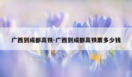 广西到成都高铁-广西到成都高铁票多少钱