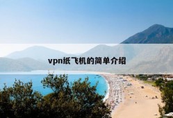 vpn纸飞机的简单介绍