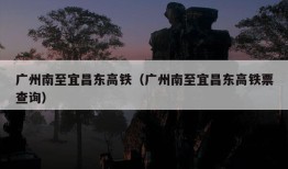 广州南至宜昌东高铁（广州南至宜昌东高铁票查询）