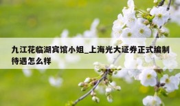 九江花临湖宾馆小姐_上海光大证券正式编制待遇怎么样